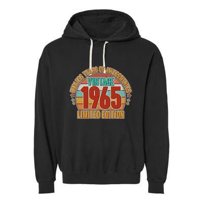 Vintage 1965 Endless Years Of Awesomeness Limited Edition 60th Birthday Garment-Dyed Fleece Hoodie