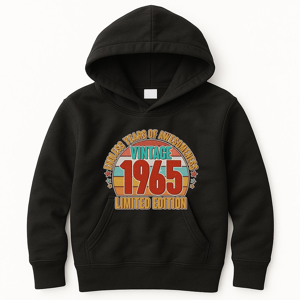 Vintage 1965 Endless Years Of Awesomeness Limited Edition 60th Birthday Kids Hoodie