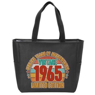 Vintage 1965 Endless Years Of Awesomeness Limited Edition 60th Birthday Zip Tote Bag