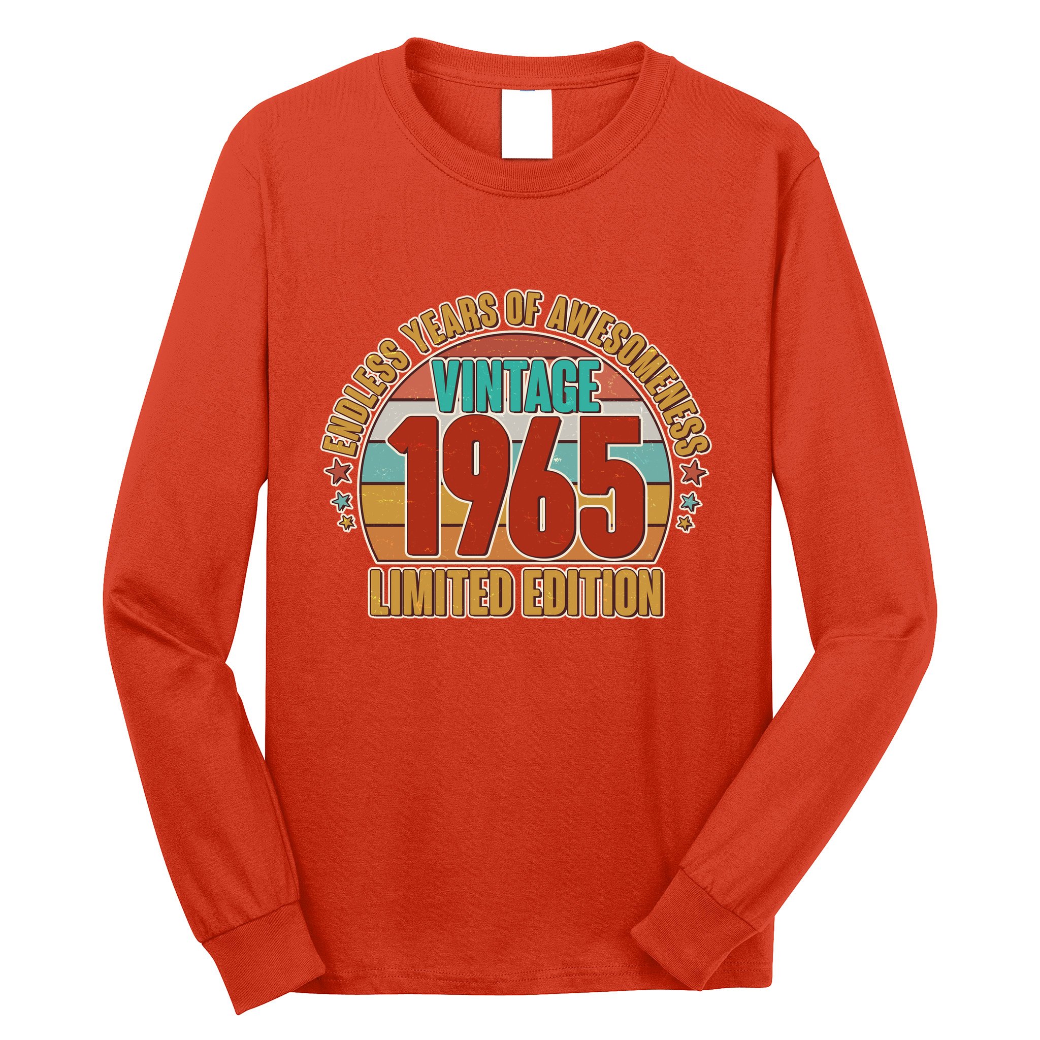 Vintage 1965 Endless Years Of Awesomeness Limited Edition 60th Birthday Long Sleeve Shirt