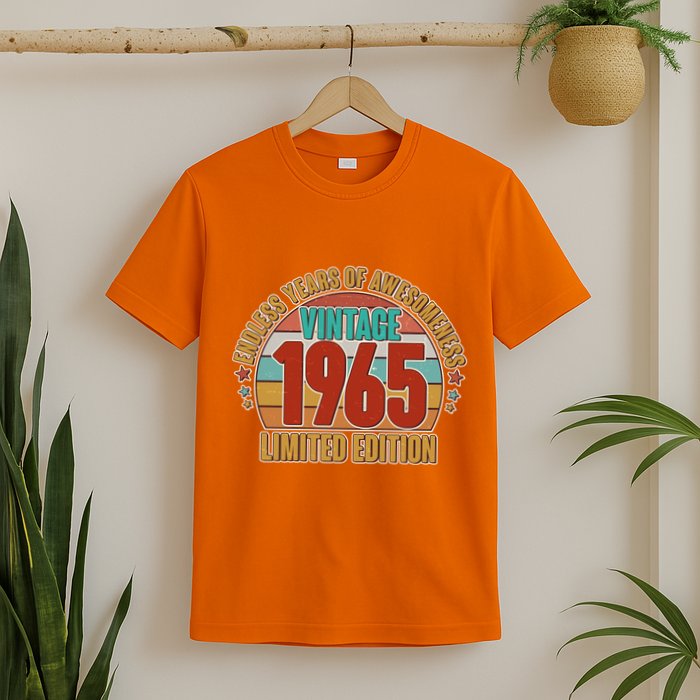 Vintage 1965 Endless Years Of Awesomeness Limited Edition 60th Birthday T-Shirt
