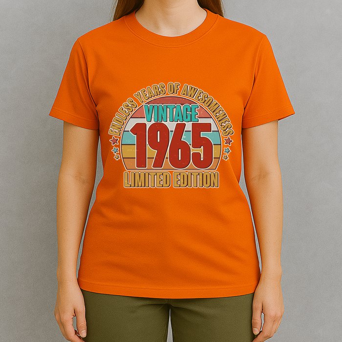 Vintage 1965 Endless Years Of Awesomeness Limited Edition 60th Birthday T-Shirt