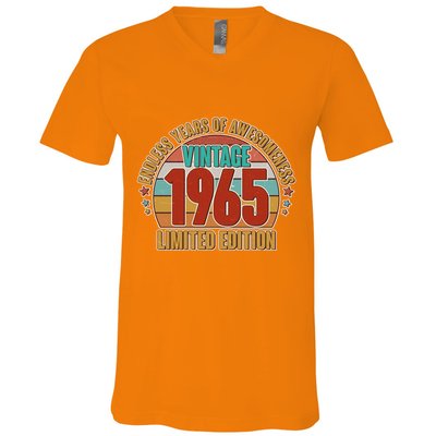 Vintage 1965 Endless Years Of Awesomeness Limited Edition 60th Birthday V-Neck T-Shirt