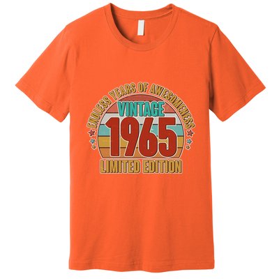 Vintage 1965 Endless Years Of Awesomeness Limited Edition 60th Birthday Premium T-Shirt
