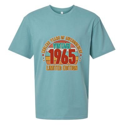 Vintage 1965 Endless Years Of Awesomeness Limited Edition 60th Birthday Sueded Cloud Jersey T-Shirt