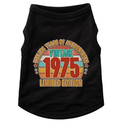 Vintage 1975 Endless Years Of Awesomeness Limited Edition 50th Birthday Doggie Tank