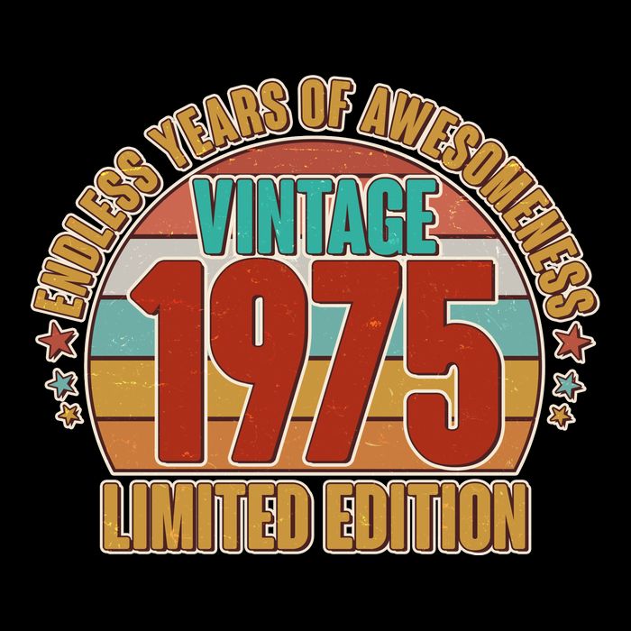 Vintage 1975 Endless Years Of Awesomeness Limited Edition 50th Birthday Flatbill Hat