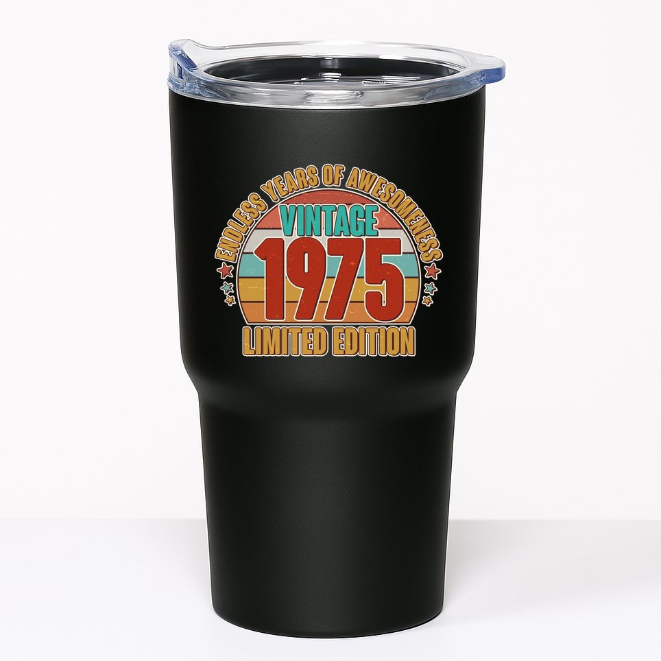 Vintage 1975 Endless Years Of Awesomeness Limited Edition 50th Birthday Tumbler