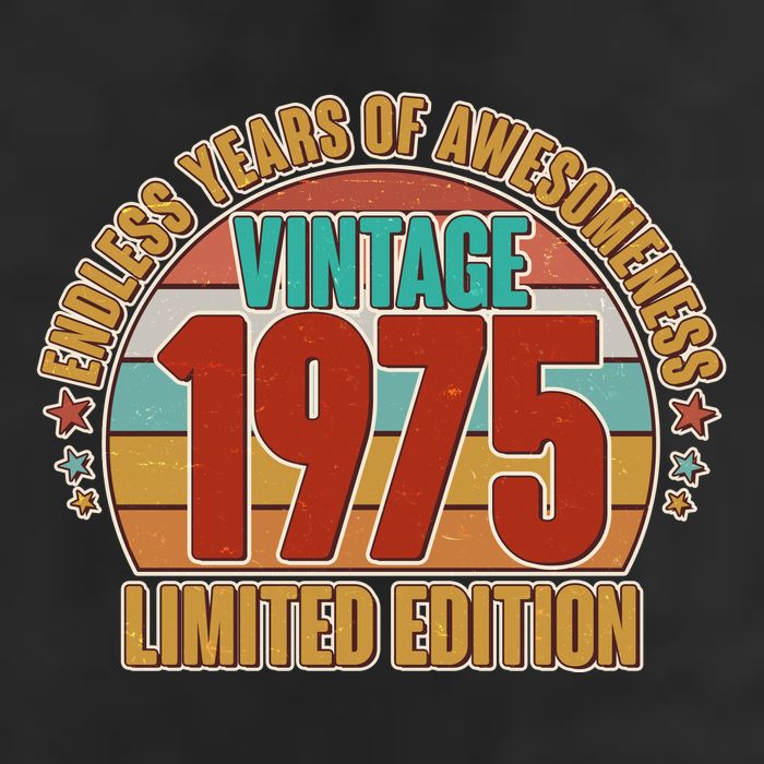 Vintage 1975 Endless Years Of Awesomeness Limited Edition 50th Birthday Golf Towel