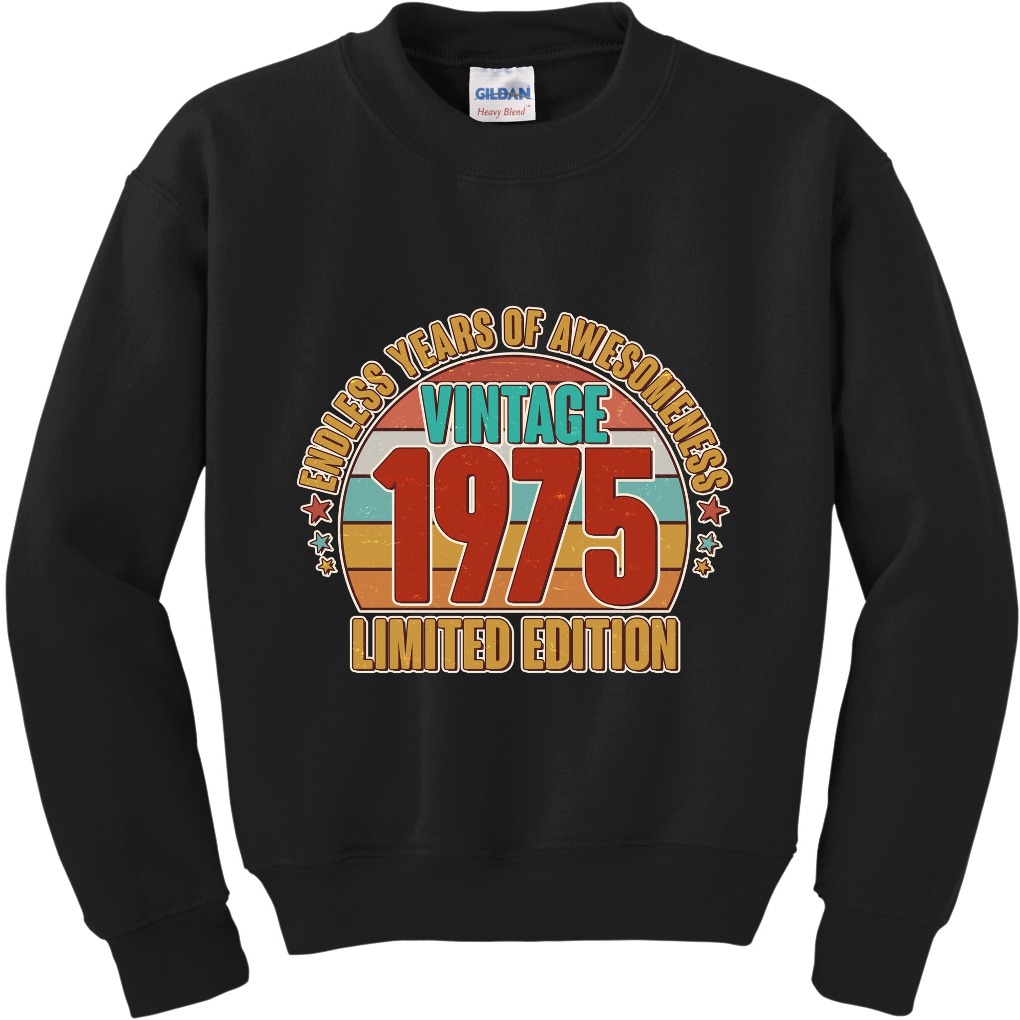 Vintage 1975 Endless Years Of Awesomeness Limited Edition 50th Birthday Kids Sweatshirt