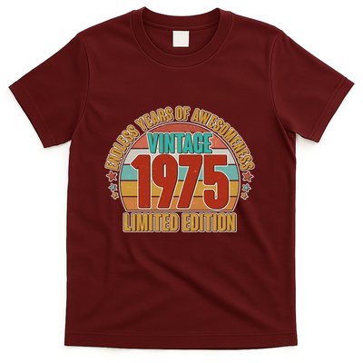 Vintage 1975 Endless Years Of Awesomeness Limited Edition 50th Birthday T-Shirt