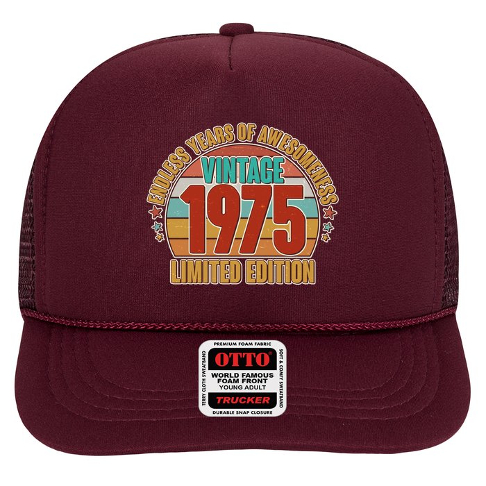 Vintage 1975 Endless Years Of Awesomeness Limited Edition 50th Birthday Trucker Hat