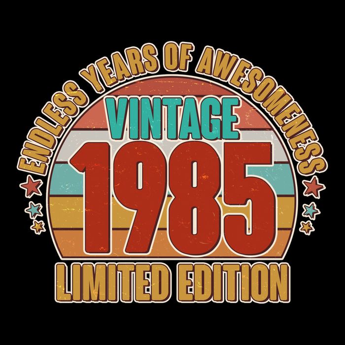 Vintage 1985 Endless Years Of Awesomeness Limited Edition 40th Birthday Bucket Hat