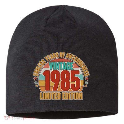 Vintage 1985 Endless Years Of Awesomeness Limited Edition 40th Birthday Sustainable Beanie