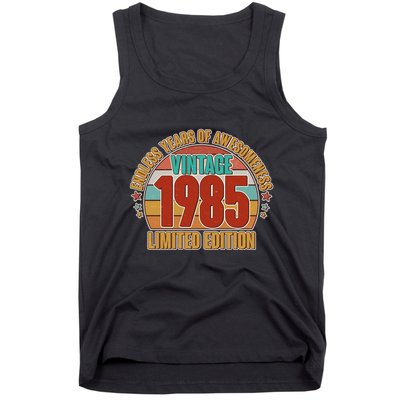 Vintage 1985 Endless Years Of Awesomeness Limited Edition 40th Birthday Tank Top