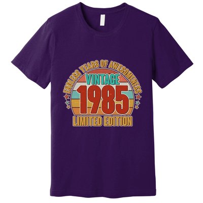 Vintage 1985 Endless Years Of Awesomeness Limited Edition 40th Birthday Premium T-Shirt