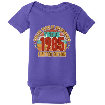 Vintage 1985 Endless Years Of Awesomeness Limited Edition 40th Birthday Baby Bodysuit