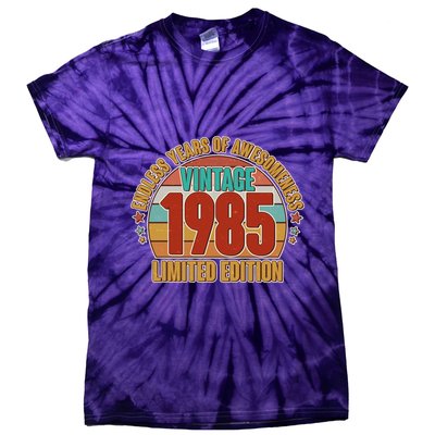 Vintage 1985 Endless Years Of Awesomeness Limited Edition 40th Birthday Tie-Dye T-Shirt