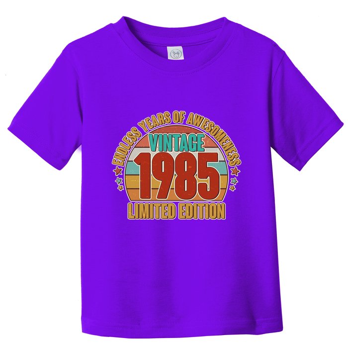 Vintage 1985 Endless Years Of Awesomeness Limited Edition 40th Birthday Toddler T-Shirt