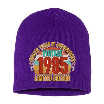 Vintage 1985 Endless Years Of Awesomeness Limited Edition 40th Birthday Short Acrylic Beanie