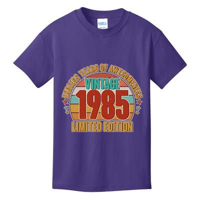 Vintage 1985 Endless Years Of Awesomeness Limited Edition 40th Birthday Kids T-Shirt