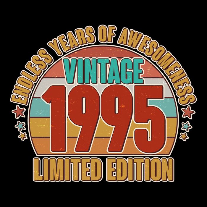 Vintage 1995 Endless Years Of Awesomeness Limited Edition 30th Birthday Sweatshirt