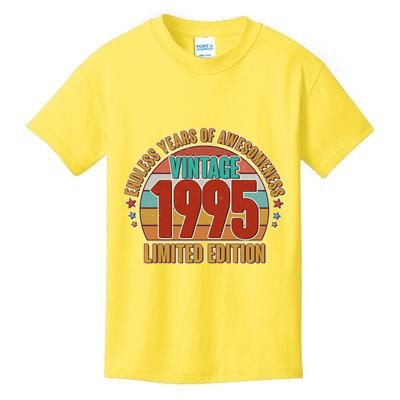 Vintage 1995 Endless Years Of Awesomeness Limited Edition 30th Birthday Kids T-Shirt