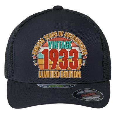 Vintage 1933 Endless Years Of Awesomeness Limited Edition 90th Birthday Flexfit Unipanel Trucker Cap