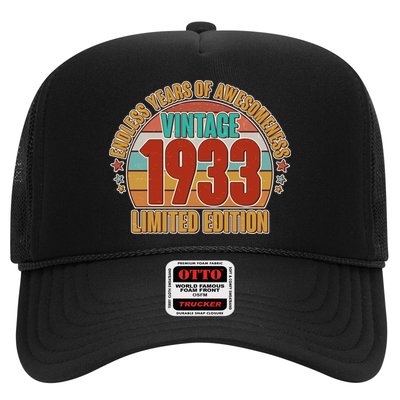 Vintage 1933 Endless Years Of Awesomeness Limited Edition 90th Birthday Trucker Hat