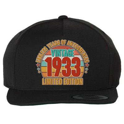 Vintage 1933 Endless Years Of Awesomeness Limited Edition 90th Birthday Wool Snapback Cap