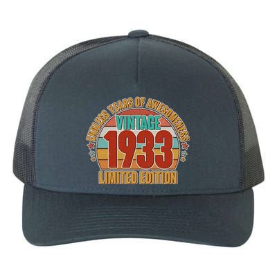 Vintage 1933 Endless Years Of Awesomeness Limited Edition 90th Birthday Yupoong Adult 5-Panel Trucker Hat