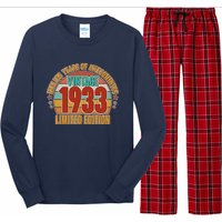 Vintage 1933 Endless Years Of Awesomeness Limited Edition 90th Birthday Long Sleeve Pajama Set