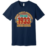 Vintage 1933 Endless Years Of Awesomeness Limited Edition 90th Birthday Premium T-Shirt