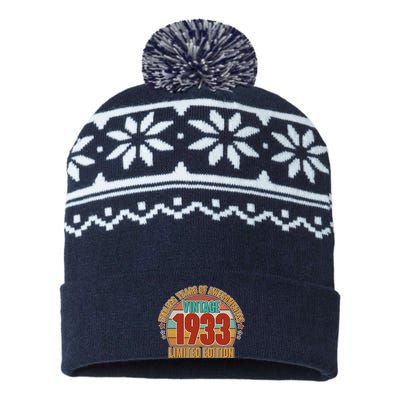 Vintage 1933 Endless Years Of Awesomeness Limited Edition 90th Birthday USA-Made Snowflake Beanie