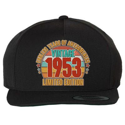 Vintage 1953 Endless Years Of Awesomeness Limited Edition 70th Birthday Wool Snapback Cap