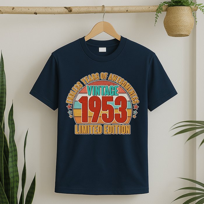 Vintage 1953 Endless Years Of Awesomeness Limited Edition 70th Birthday T-Shirt