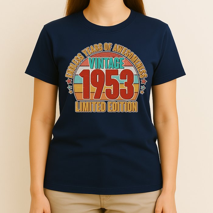 Vintage 1953 Endless Years Of Awesomeness Limited Edition 70th Birthday T-Shirt