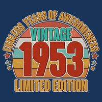 Vintage 1953 Endless Years Of Awesomeness Limited Edition 70th Birthday T-Shirt