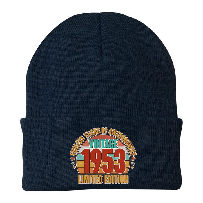 Vintage 1953 Endless Years Of Awesomeness Limited Edition 70th Birthday Knit Cap Winter Beanie