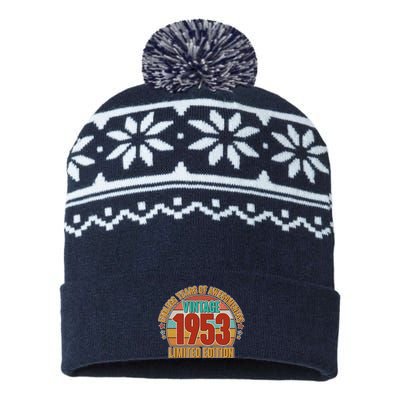 Vintage 1953 Endless Years Of Awesomeness Limited Edition 70th Birthday USA-Made Snowflake Beanie