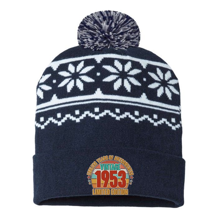 Vintage 1953 Endless Years Of Awesomeness Limited Edition 70th Birthday USA-Made Snowflake Beanie