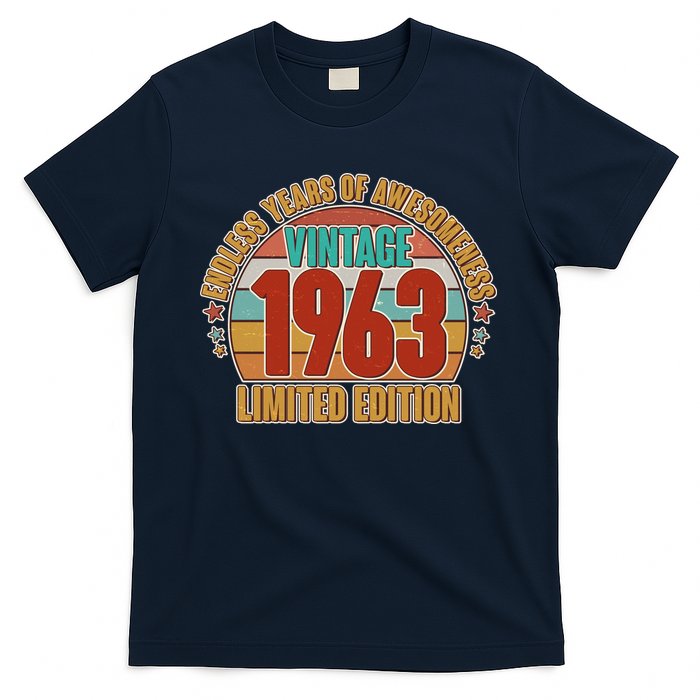 Vintage 1963 Endless Years Of Awesomeness Limited Edition 60th Birthday T-Shirt