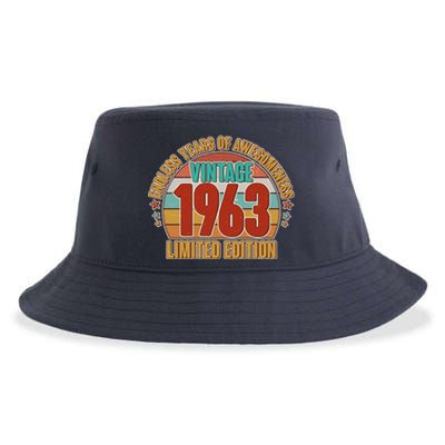 Vintage 1963 Endless Years Of Awesomeness Limited Edition 60th Birthday Sustainable Bucket Hat