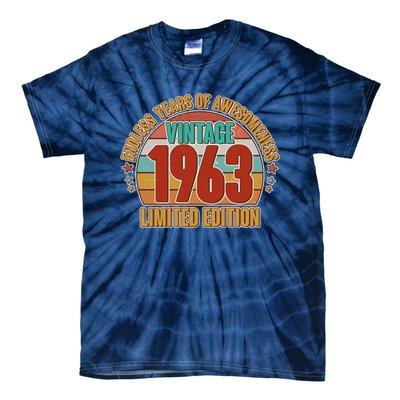 Vintage 1963 Endless Years Of Awesomeness Limited Edition 60th Birthday Tie-Dye T-Shirt