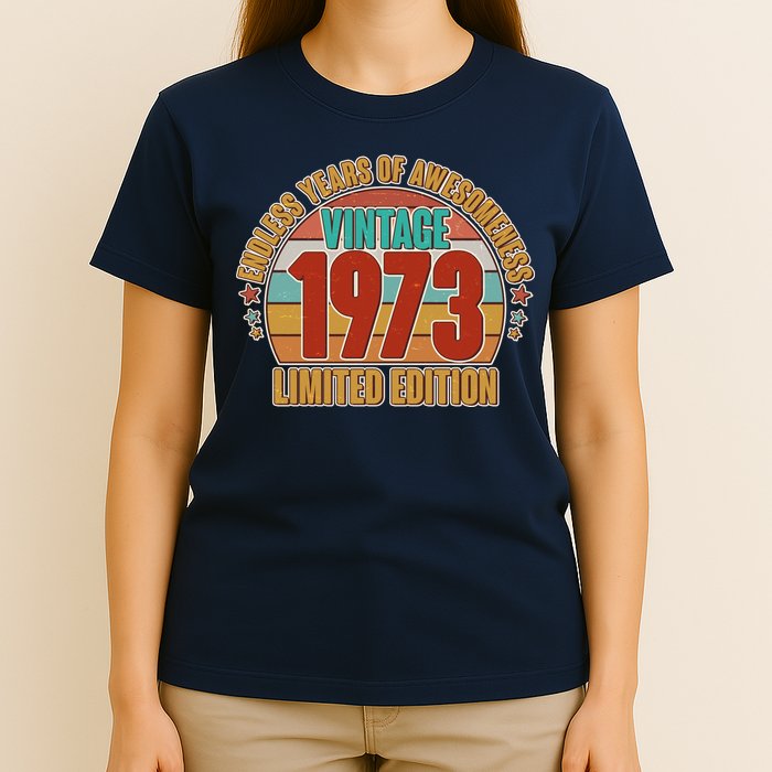 Vintage 1973 Endless Years Of Awesomeness Limited Edition 50th Birthday T-Shirt
