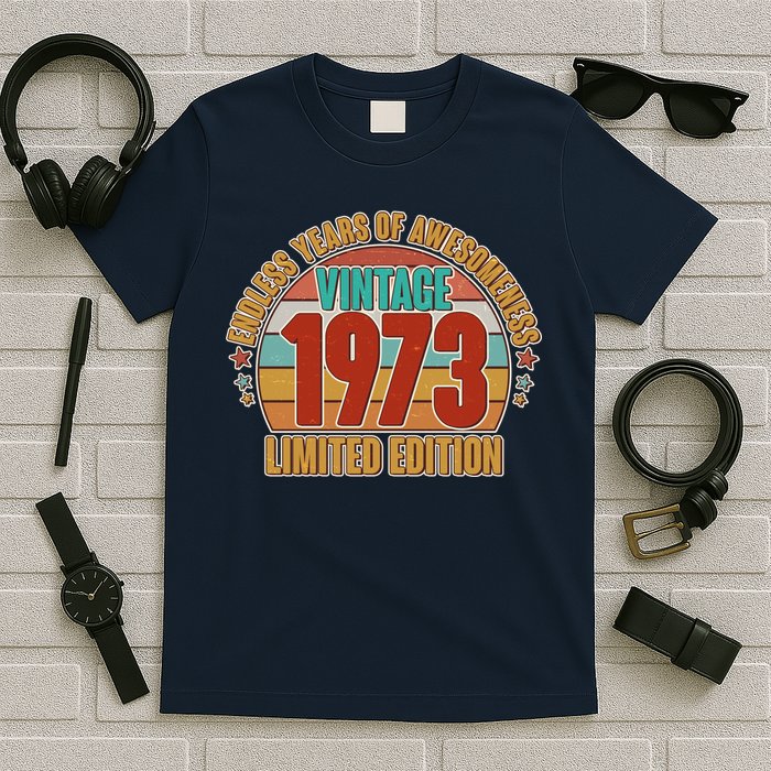 Vintage 1973 Endless Years Of Awesomeness Limited Edition 50th Birthday T-Shirt