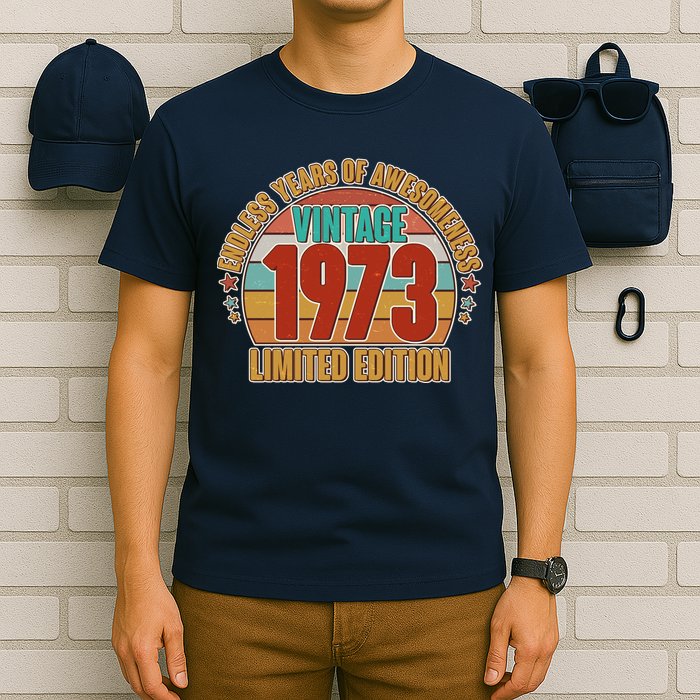 Vintage 1973 Endless Years Of Awesomeness Limited Edition 50th Birthday T-Shirt