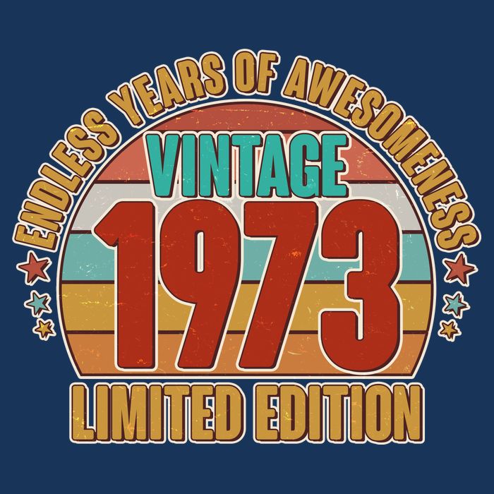 Vintage 1973 Endless Years Of Awesomeness Limited Edition 50th Birthday T-Shirt