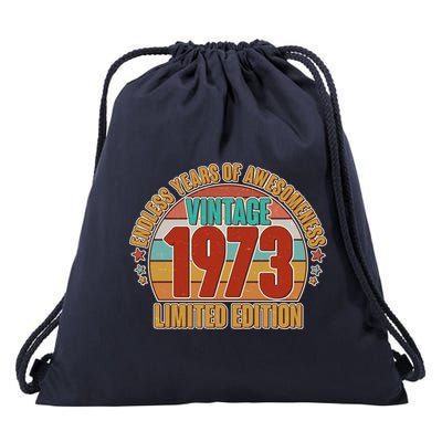 Vintage 1973 Endless Years Of Awesomeness Limited Edition 50th Birthday Drawstring Bag