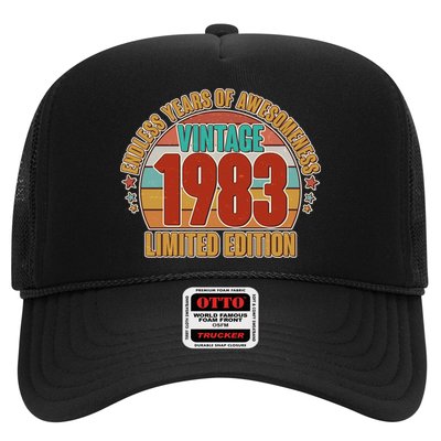 Vintage 1983 Endless Years Of Awesomeness Limited Edition 40th Birthday Trucker Hat